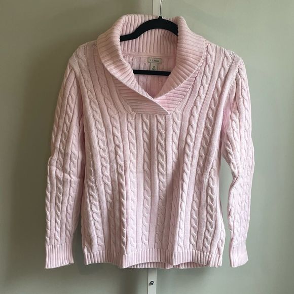 L.L. Bean Sweaters - L.L. Bean Light Pink Chunky Knit Sweater